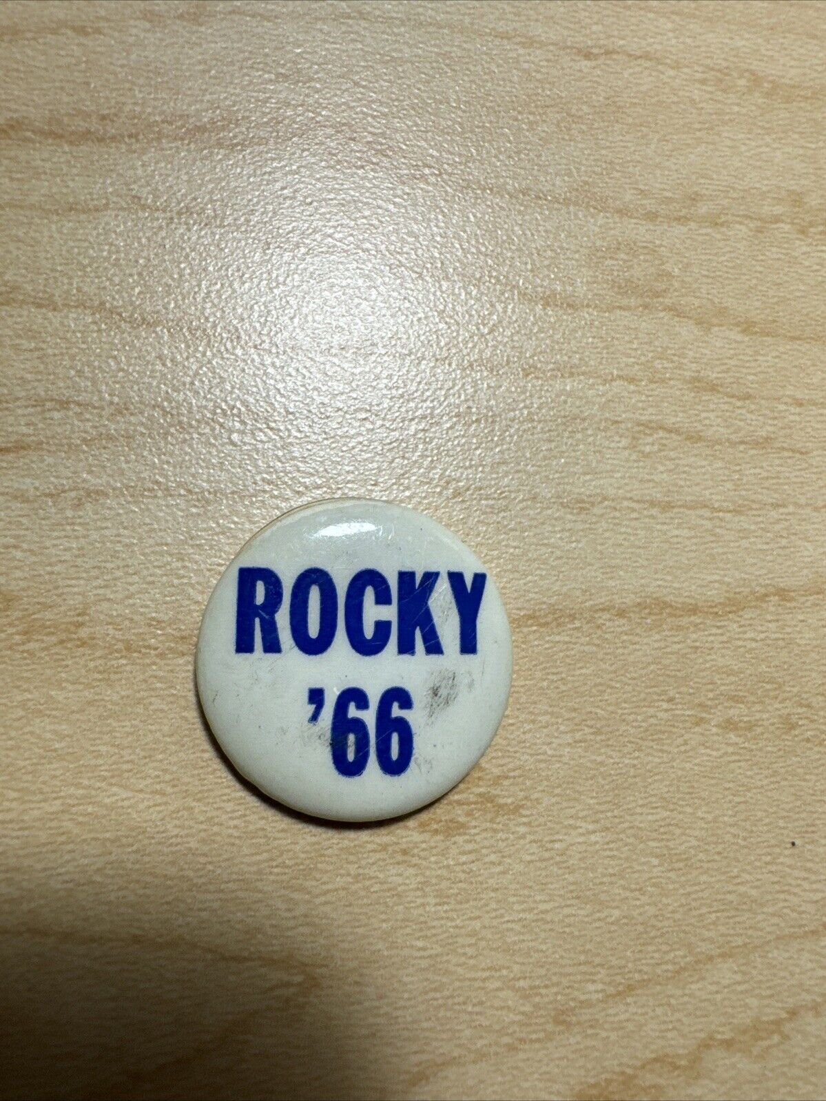 1966 Vintage Campaign Button ROCKY IN \'66 Nelson Rockefeller.