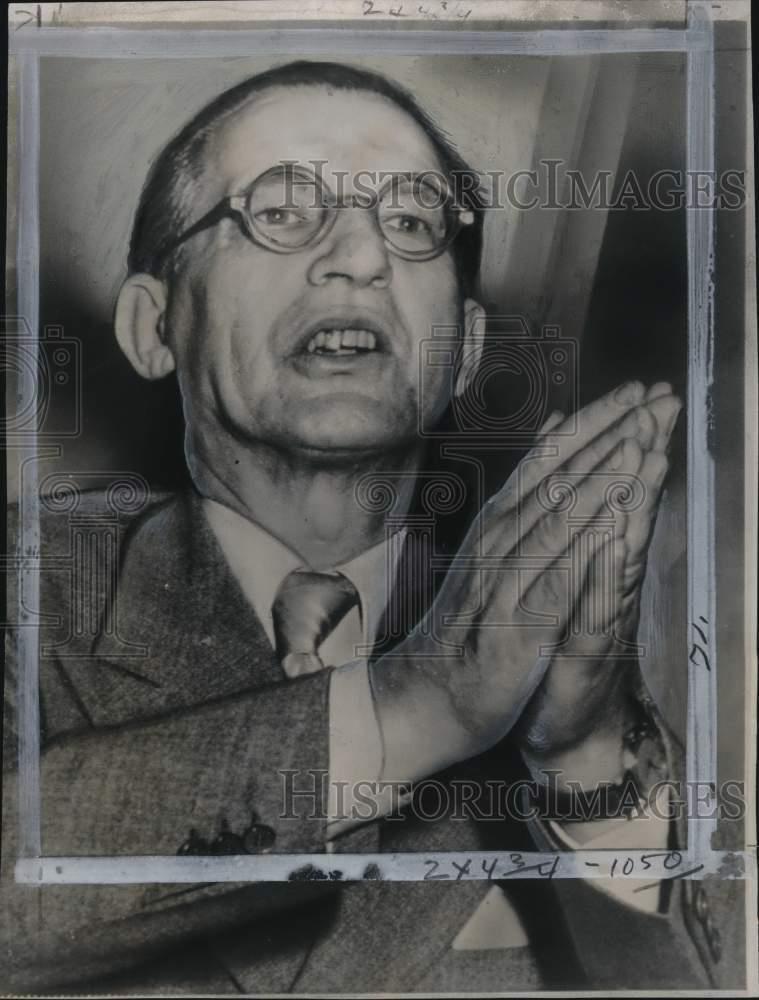 1949 Press Photo Italy\'s Premier Alcide de Gasperi during Trieste election