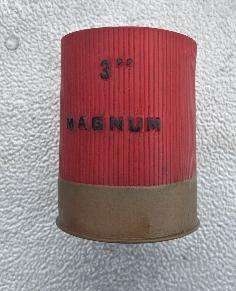 Vintage Red 3” Magnum Beer/Soda Can Koozie Shotgun Shell Rivers Edge, 4.25\
