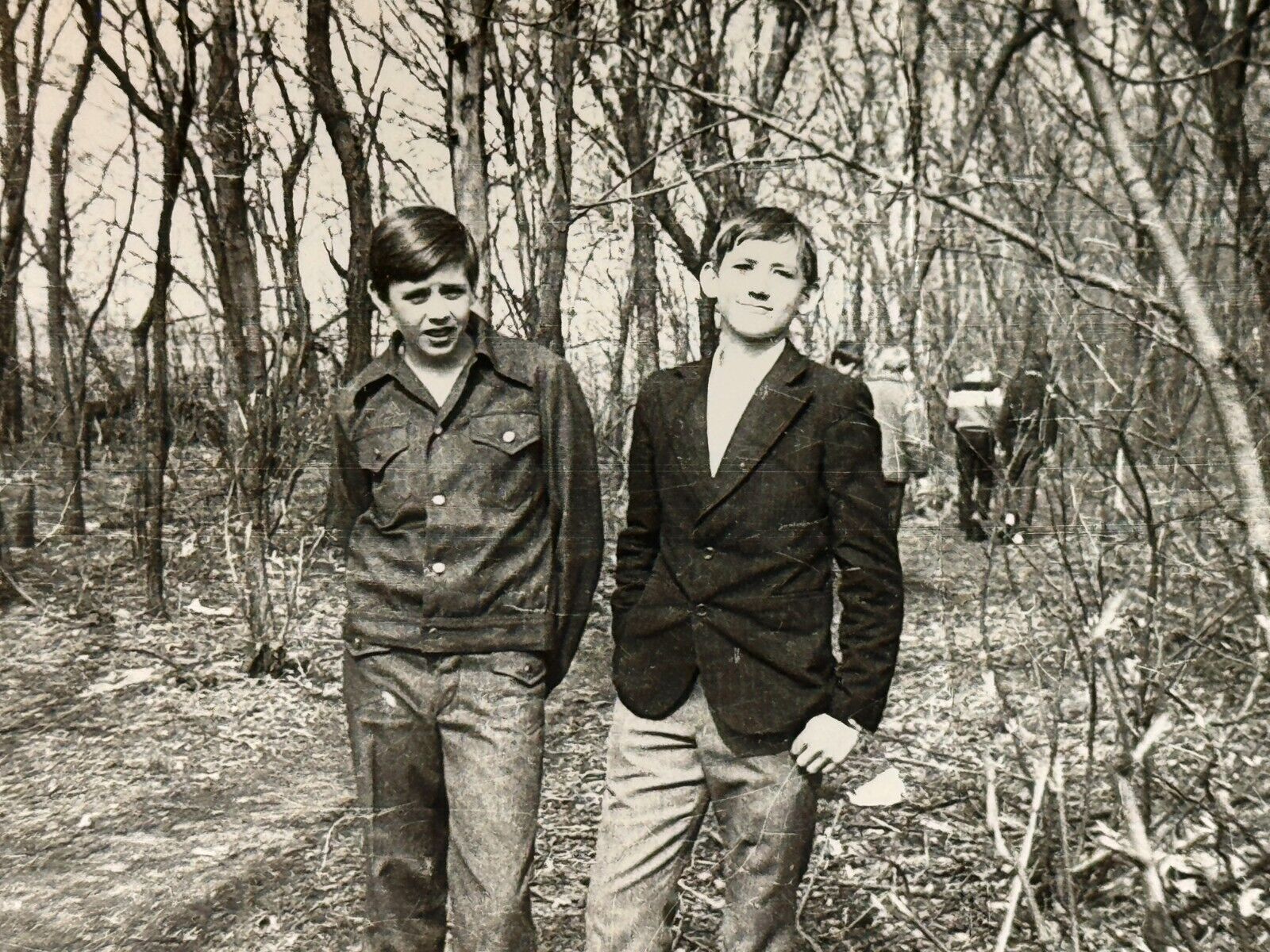 1970s Two Handsome Men Students Guys Teenagers Vintage Photo