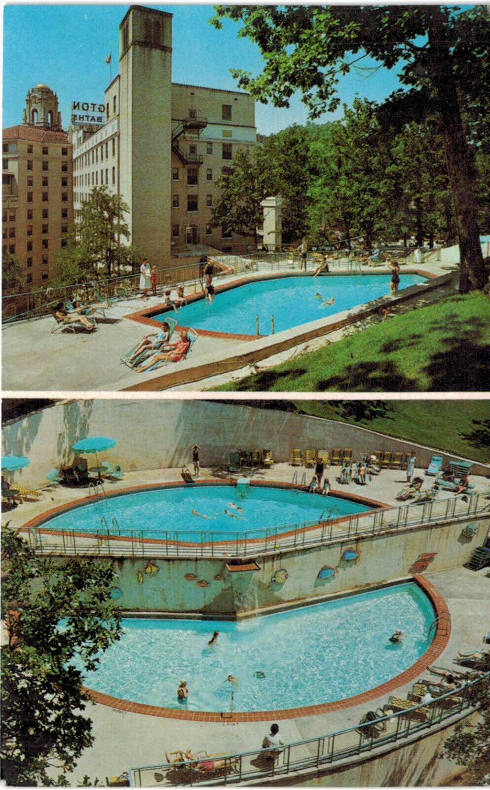 Hot Springs, Arkansas - The Arlington Resort Hotel - Vintage c1960 Postcard