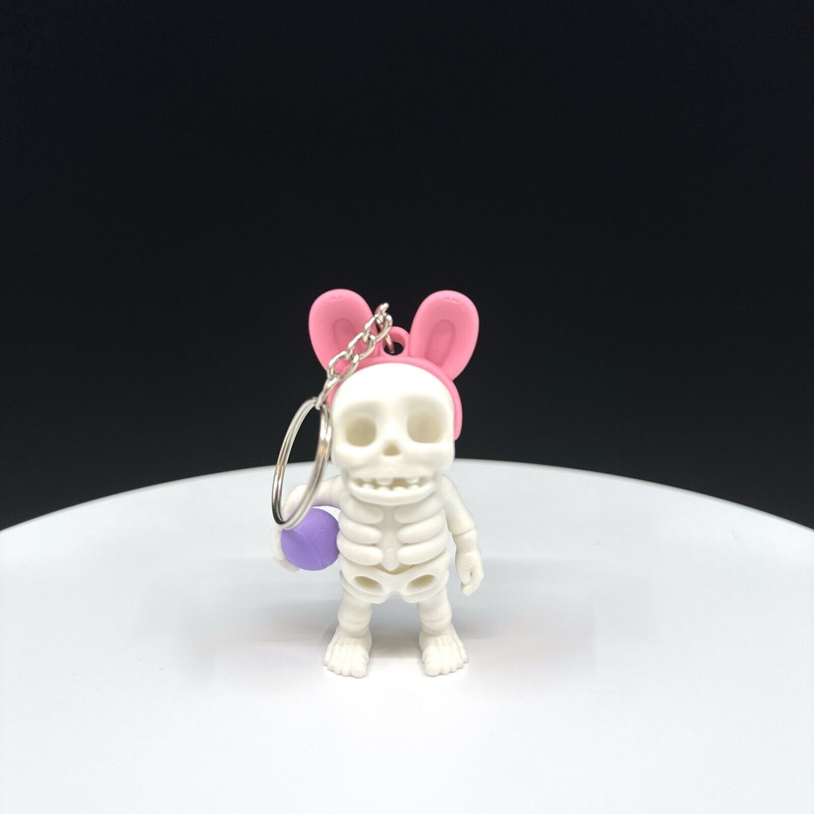 ZOU3D Tiny Easter Skeleton with an Egg keychain 3D Printed