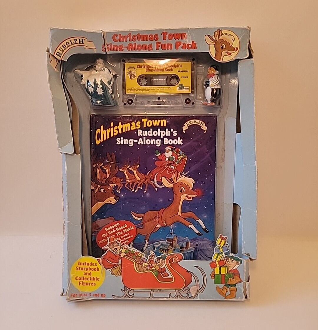 Inchworm Press 1998 Christmas Town Sing-Along Fun Pack Rudolph Storybook Figures