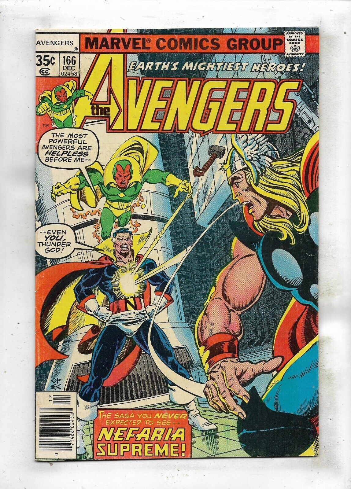 Avengers 1977 #166 Fine/Very Fine