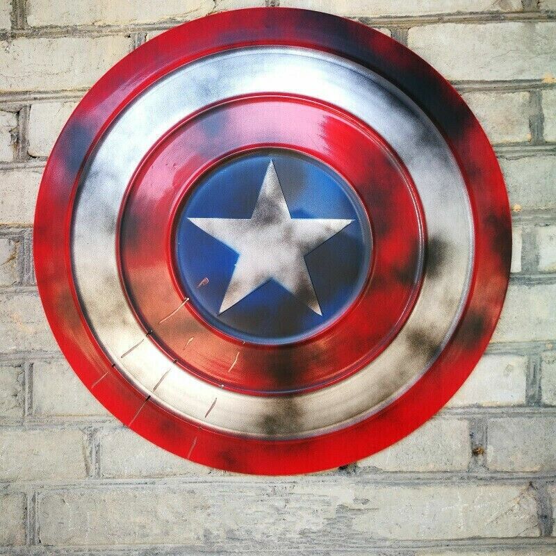 Avengers Captain America Shield Metal Replica Cosplay Prop Toy Bar Decoration