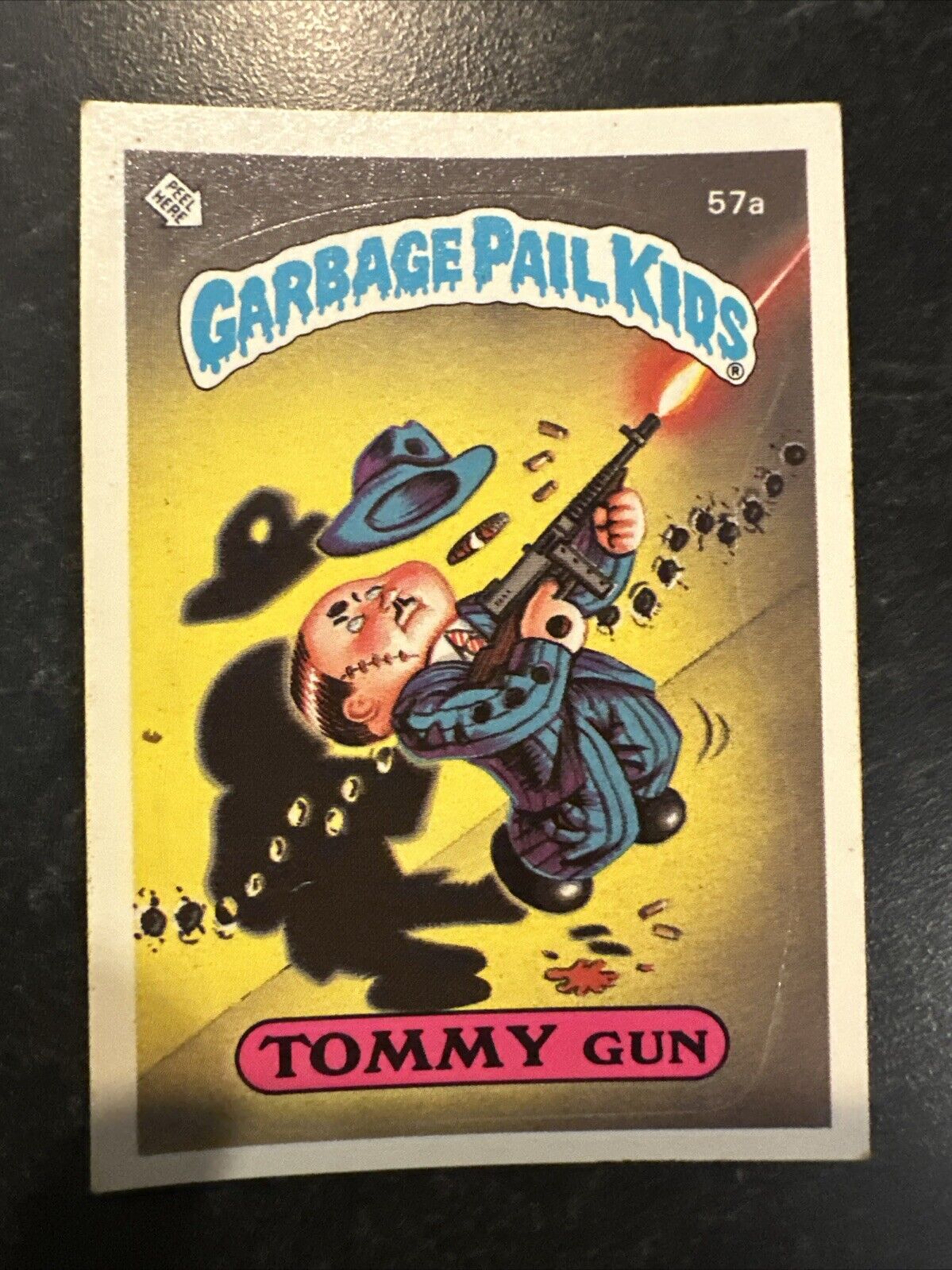 Vintage 1985 Topps Garbage Pail Kids Tommy Gun 57a Series 1 Trading Card
