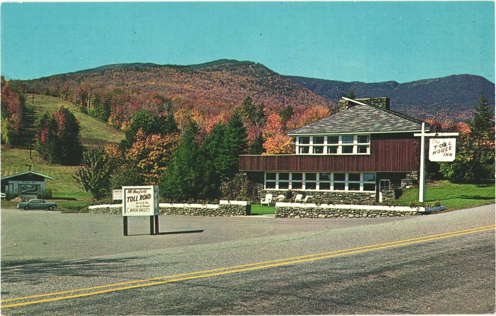 Picturesque View of Mt. Mansfield Toll House, Stowe, Vermont Postcard