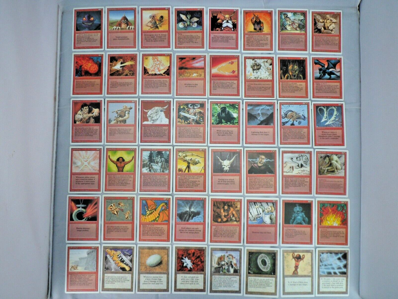 MTG Revised 3rd Ed. Red/Artifact Cards Collection x48 (NM/LP) Magic Gathering