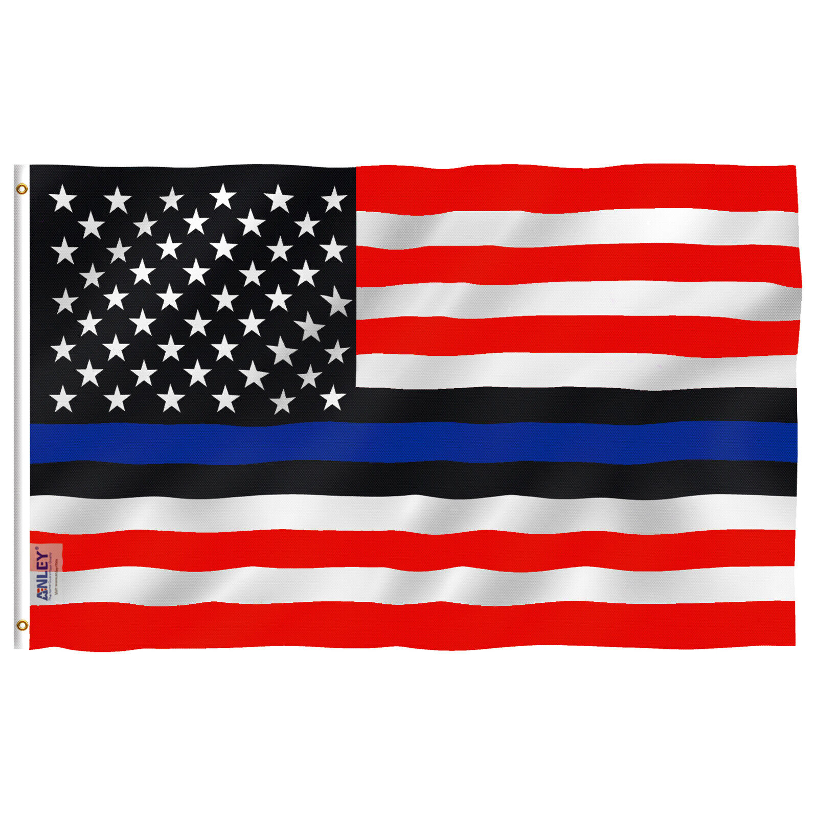 Anley Fly Breeze Blue Lives Matter American Flag Police Flag Thin Blue Line USA
