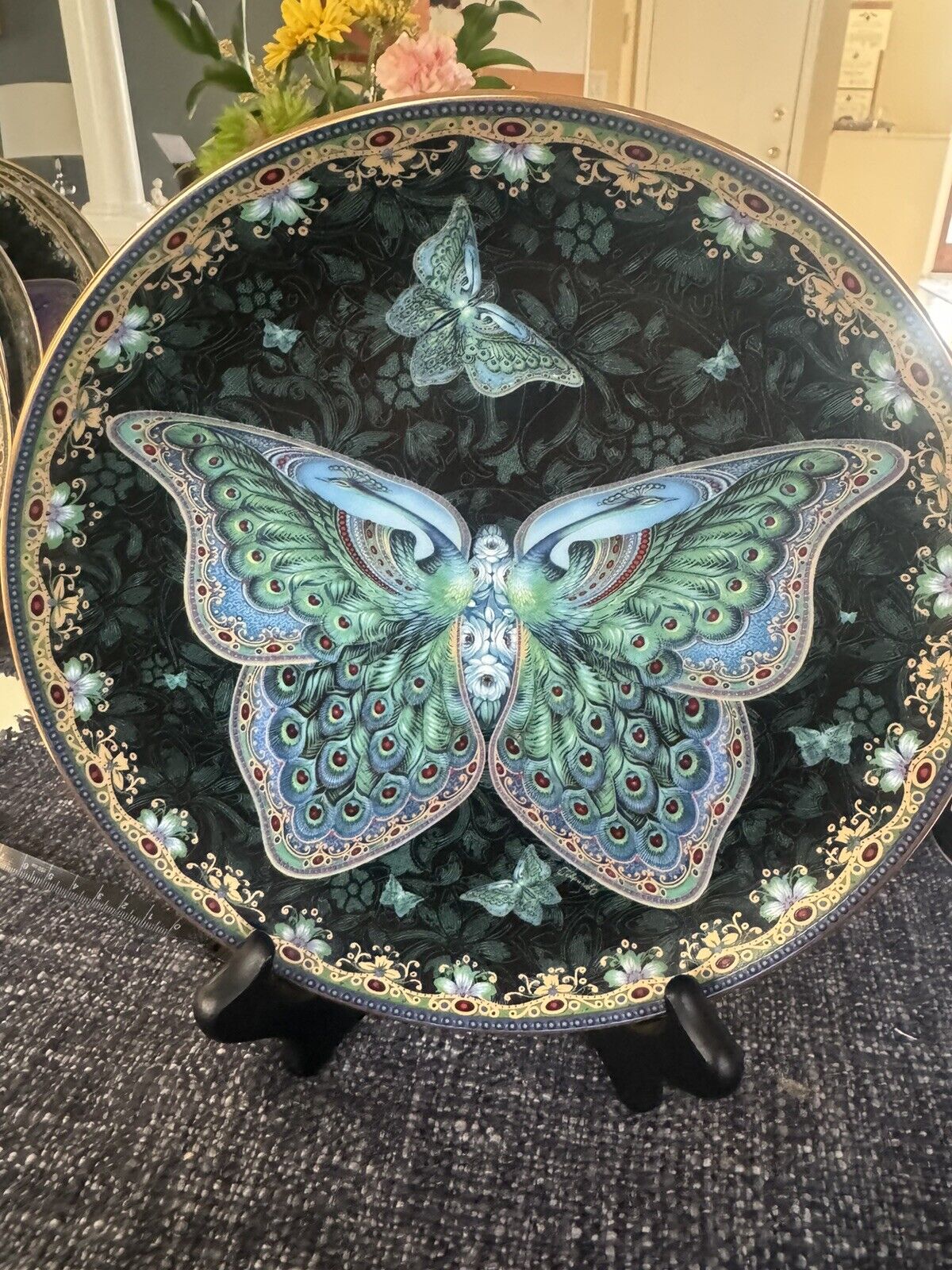 Porcelain Plate Emerald Elegance by Gavrilov Ltd. Ed. #6980A Bradford Exchange