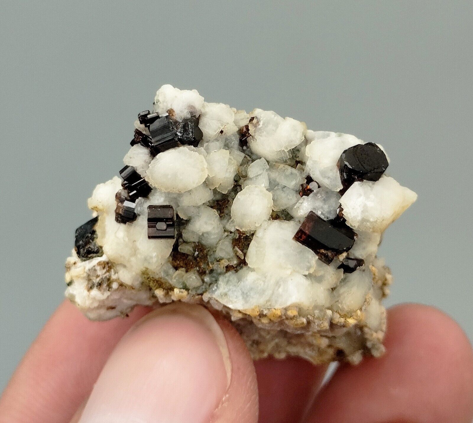 21 Gram Amazing Natural Vesuvianite With Albite Specimen@ Pakistan