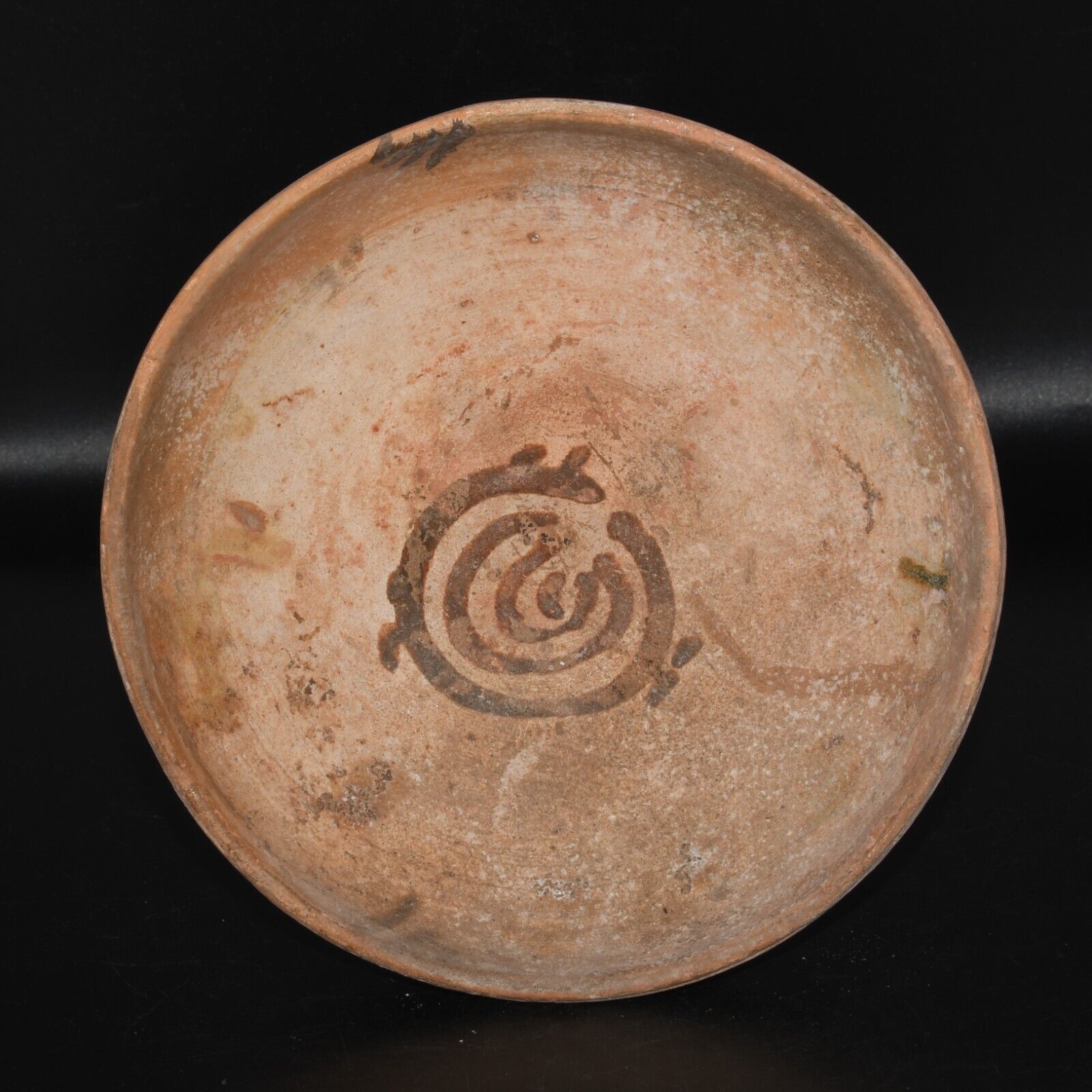 Authentic Ancient Medieval Islamic Ceramic Bowl With Decoration Ca. 10th century