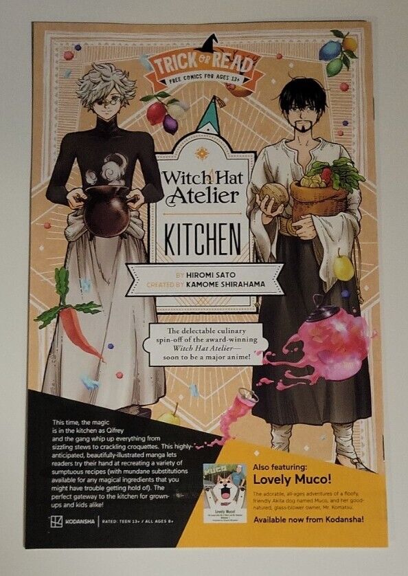 Trick-or-Read 2023: Lovely Muco/Witch Hat Atelier Kitchen Halloween VF+ KODANSHA