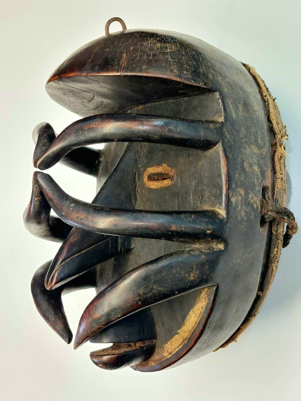 Rare Antique / Vintage African Hand Carved Solid Wood Dancing Mask 10” x 7” x 6