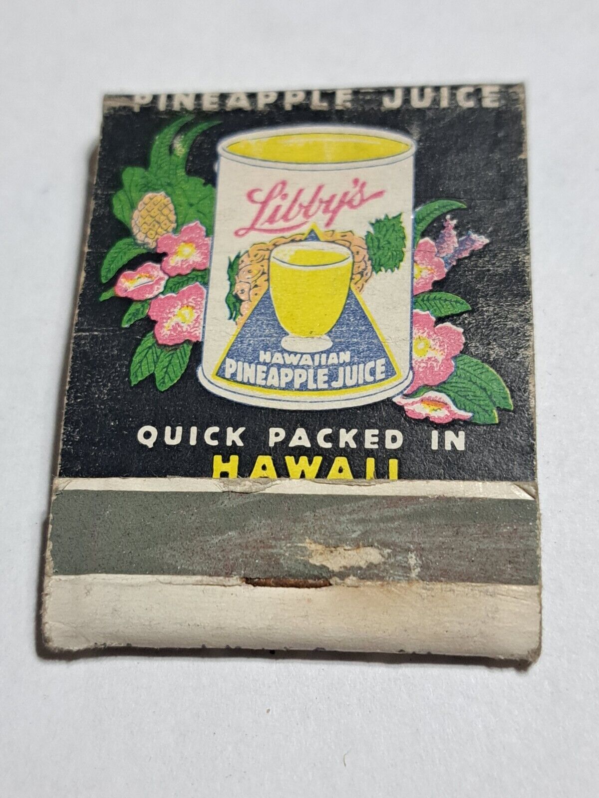 Vtg Libby\'s Hawaiin Pinapple Juice matchbook empty 
