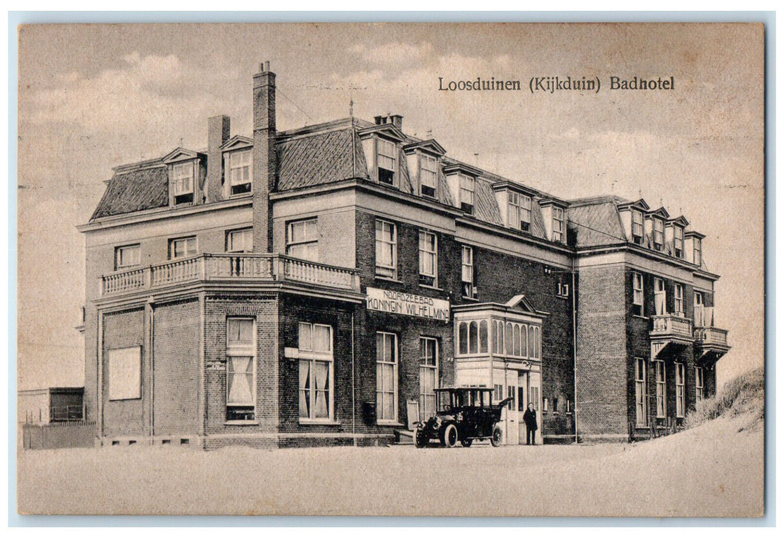 1921 Loosduinen (Kijkduin) Badhotel Netherlands Posted Antique Postcard