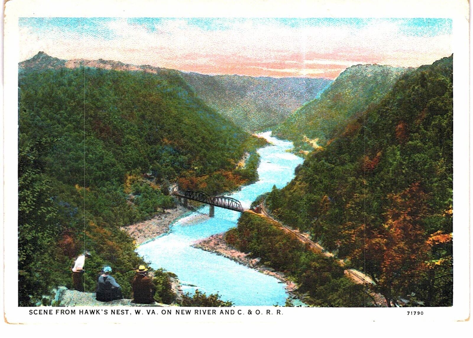 Hawk\'s Nest WV New River and C And O Railroad Unused 1930s