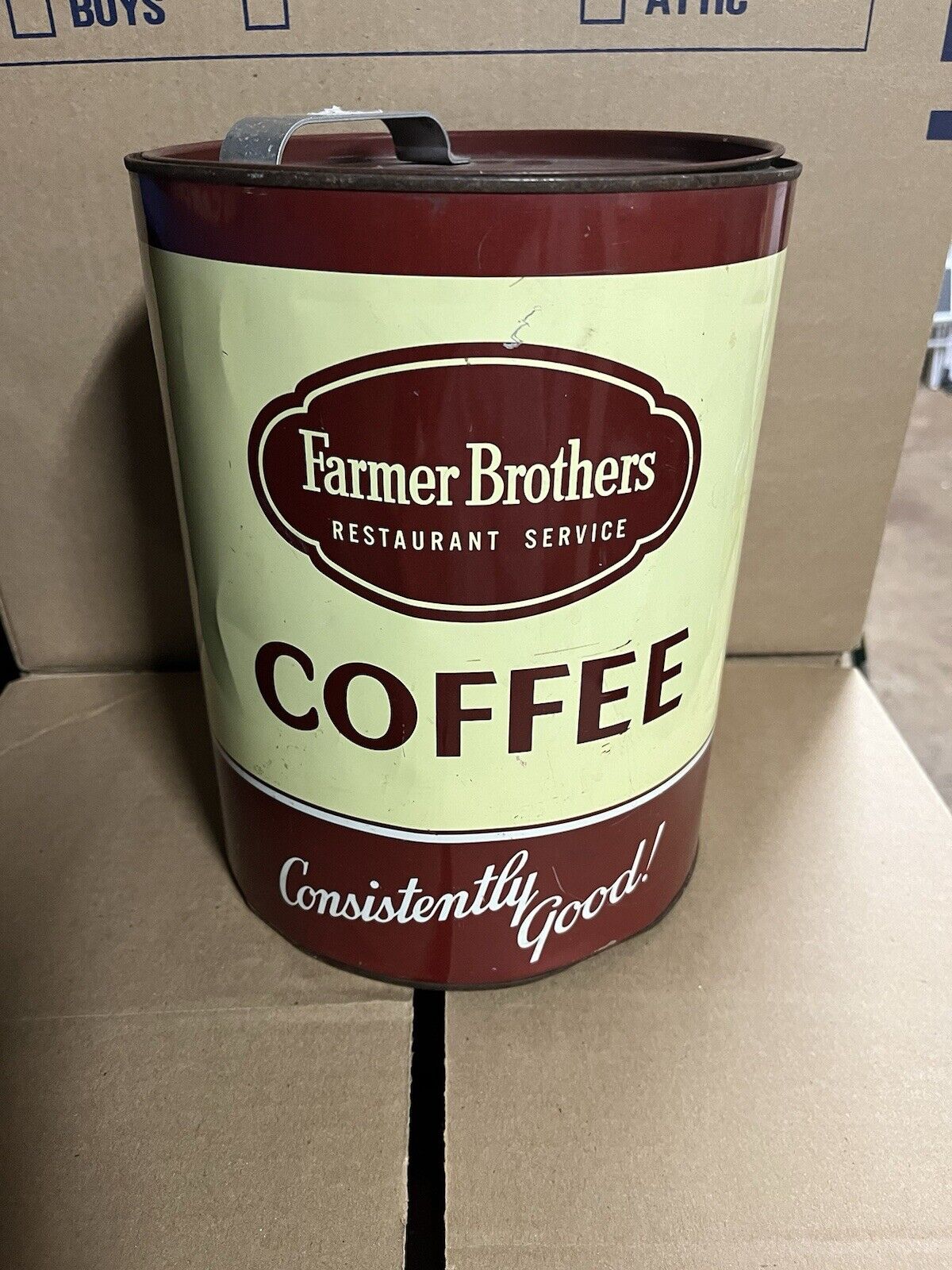 Vintage  Farmer Brothers Coffee Tin 10x6