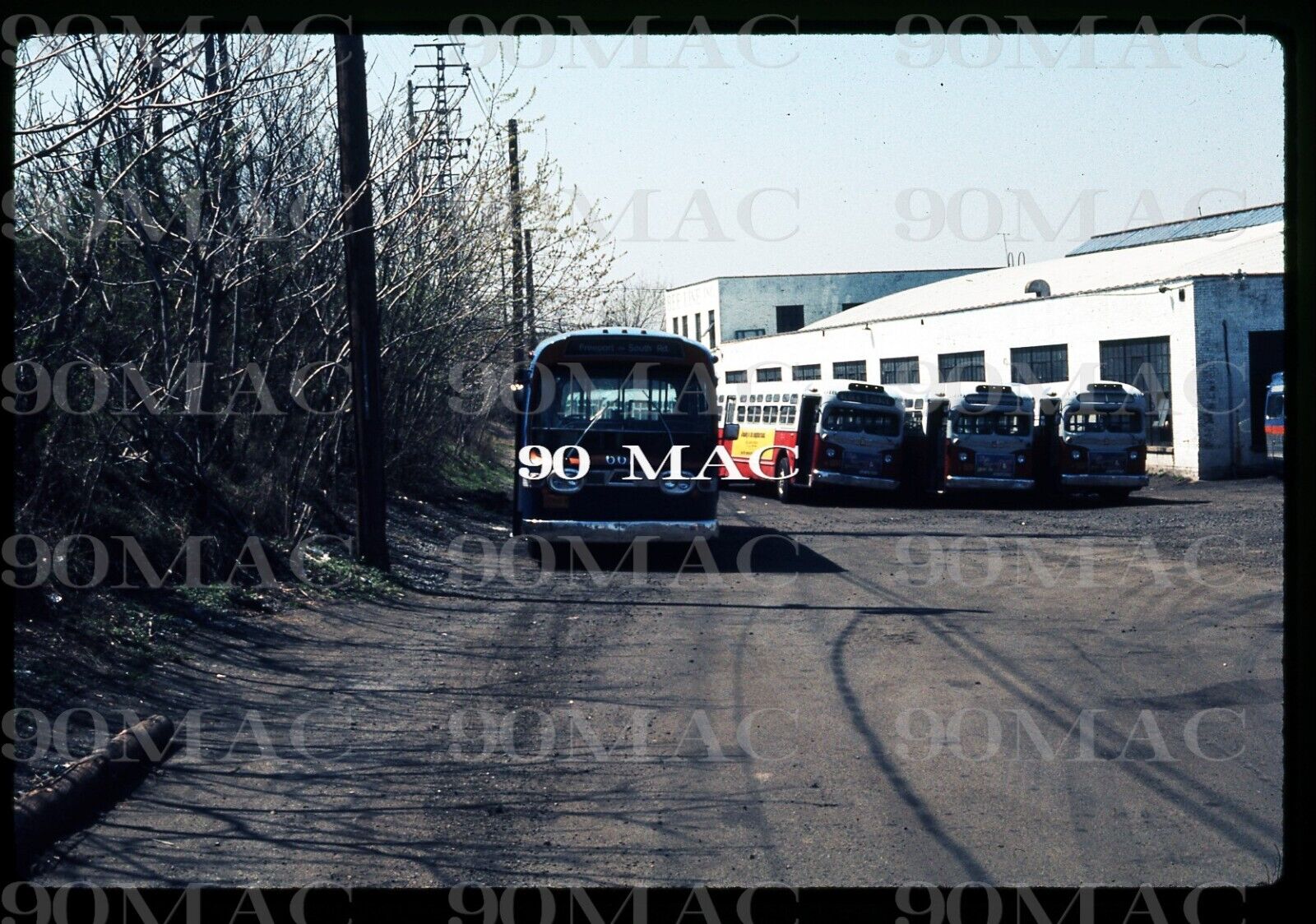 MSBA. GM COACH BUS #667. Original Slide. Long Island (NY) 1974.