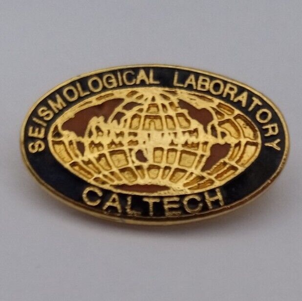 Vintage Caltech Seismological Laboratory Lapel Pin Earthquake Research Institute