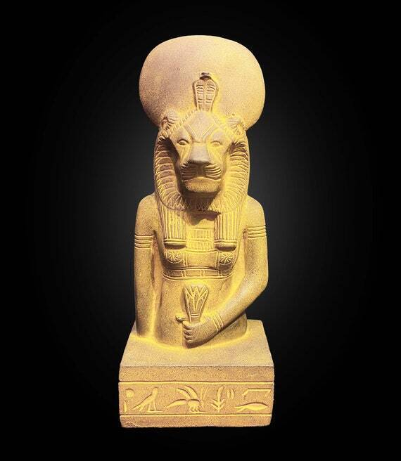 Hand-Carved Egyptian Goddess Sekhmet
