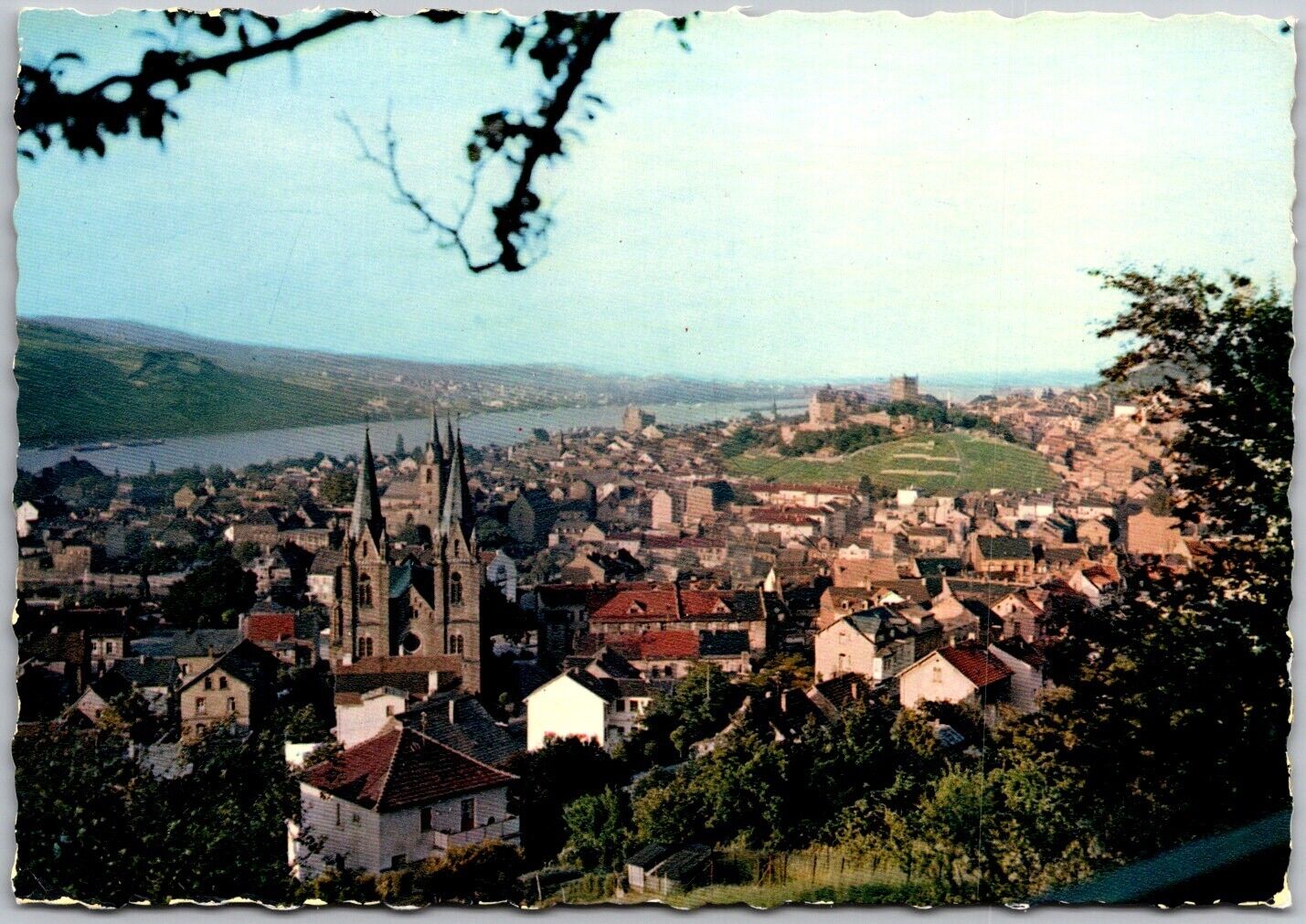 Postcard: View of Bingen with Klopp Castle - Germany. A219