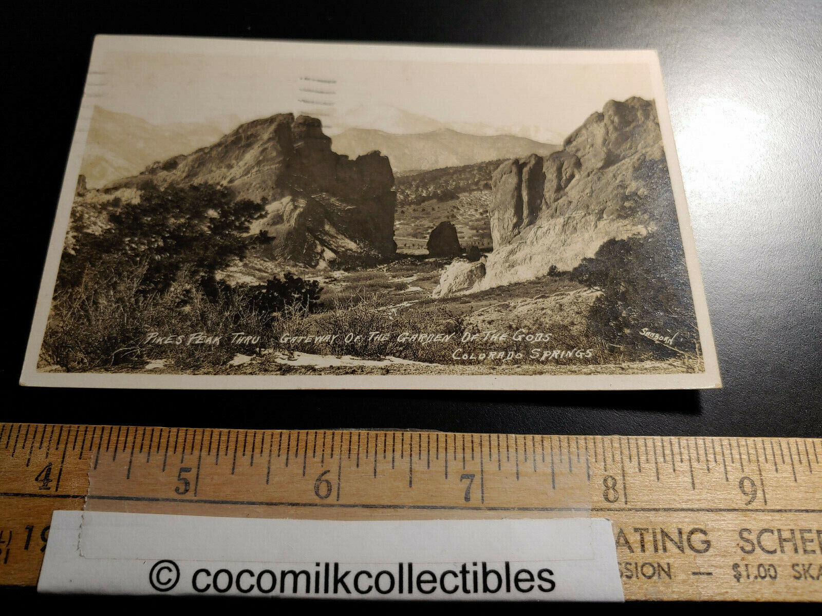 Postcard 1926 Pike Peak Thru Gateway Of The Garden Of Gods Colorado Springs RPPC