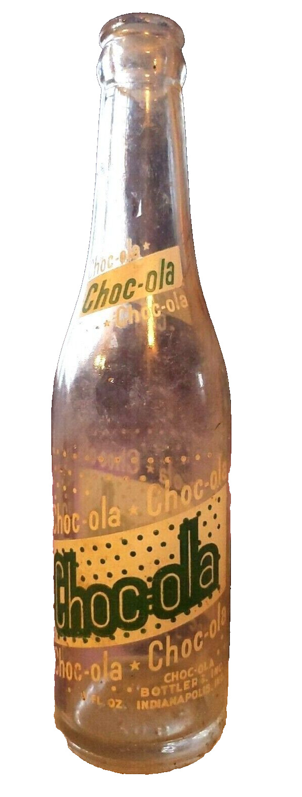 1963 Choc-ola Painted Label Bottle 9 ounce