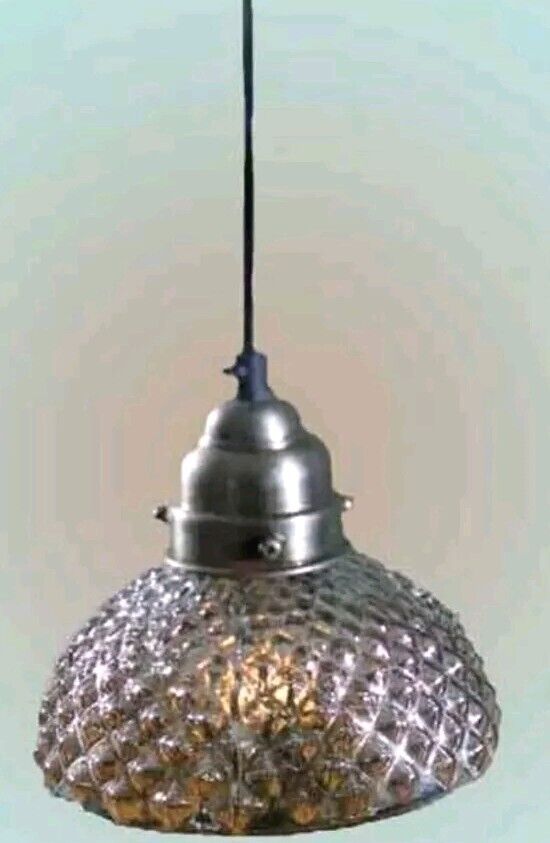 Vagabond Vintage Hobnail Mercury Glass Pendant Lamp - NEW