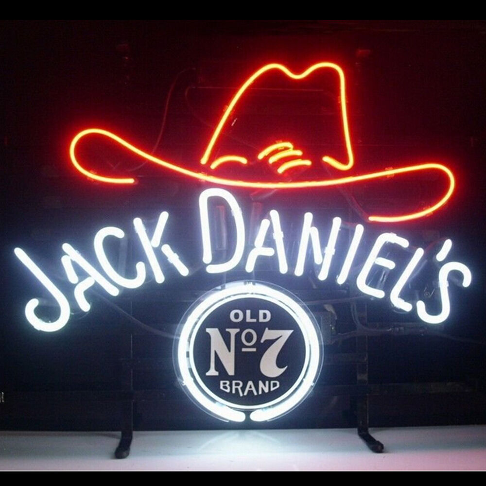 Jack Daniel\'s Neon Sign Light Real Glass Tube Beer Bar Pub Wall PosterLED 20\