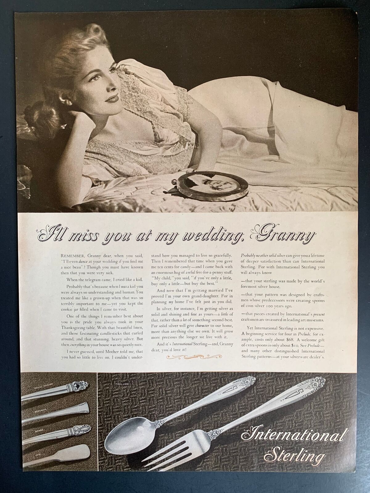 Vintage 1930s International Sterling Silverware Ad