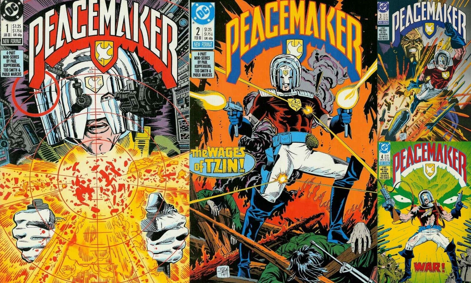 PEACEMAKER #1-4, Full Complete Set, MINI-SERIES, Nice NM (1988) DC