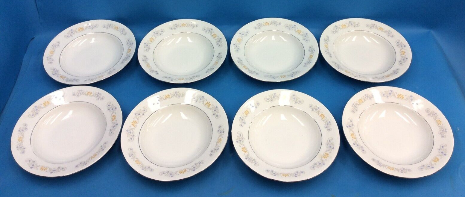 Set of 8 Vintage Used Cmielow Made in Poland Ceramic 8.375” Soup Bowls Serving