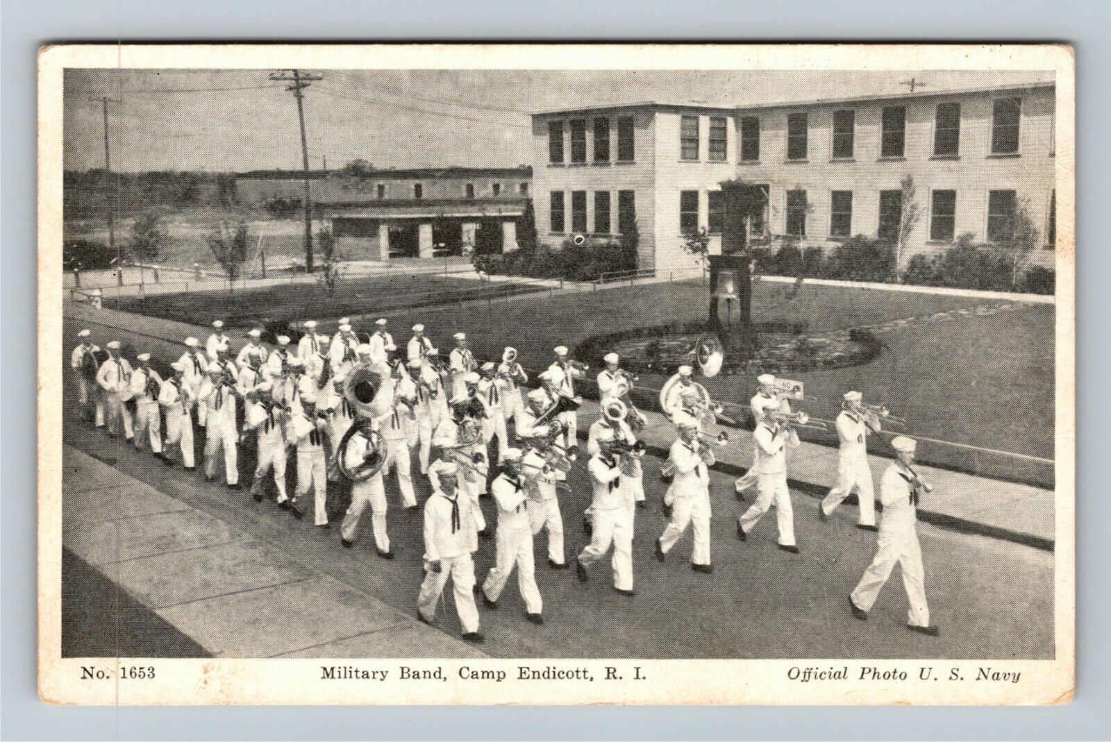 Camp Endicott RI-Rhode Island, Naval Military Band, Ship\'s Bell Vintage Postcard
