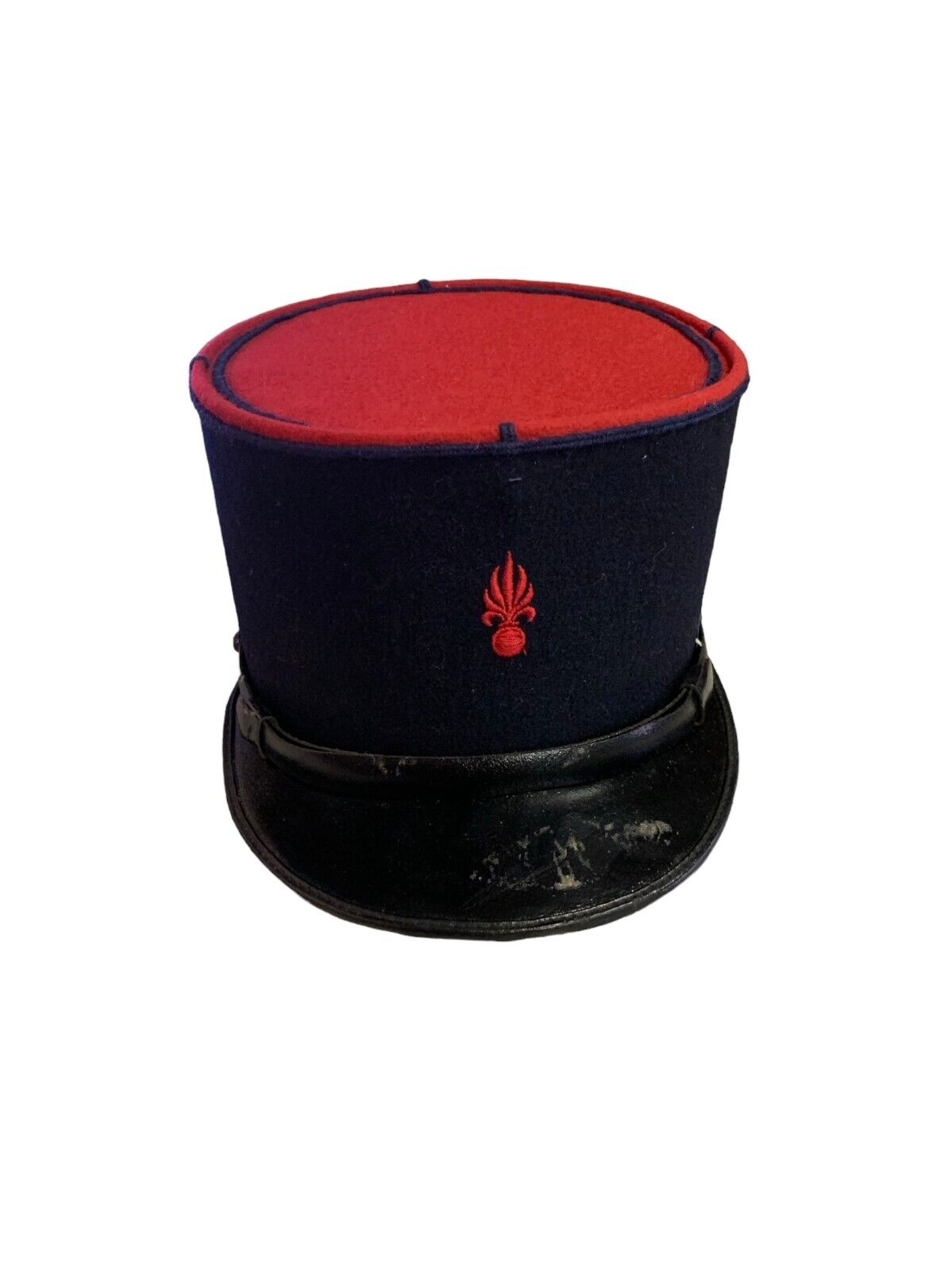 Vintage French Foreign Legion Kepi Hat Gendarmerie Police Blue Red Size 57 1/2