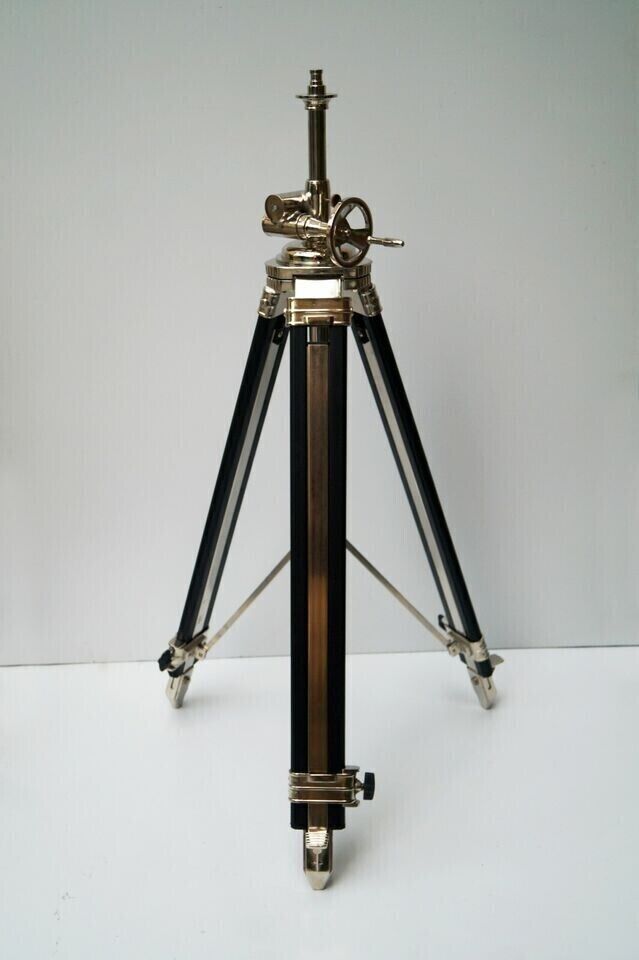 Nautical Black Tripod Stand Antique For Telescope Shade Lamps Home Decorative