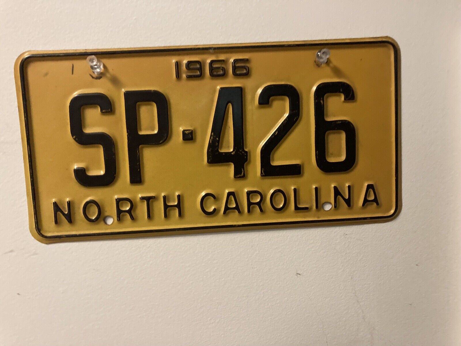 1966 Vintage 426 North Carolina License Plate