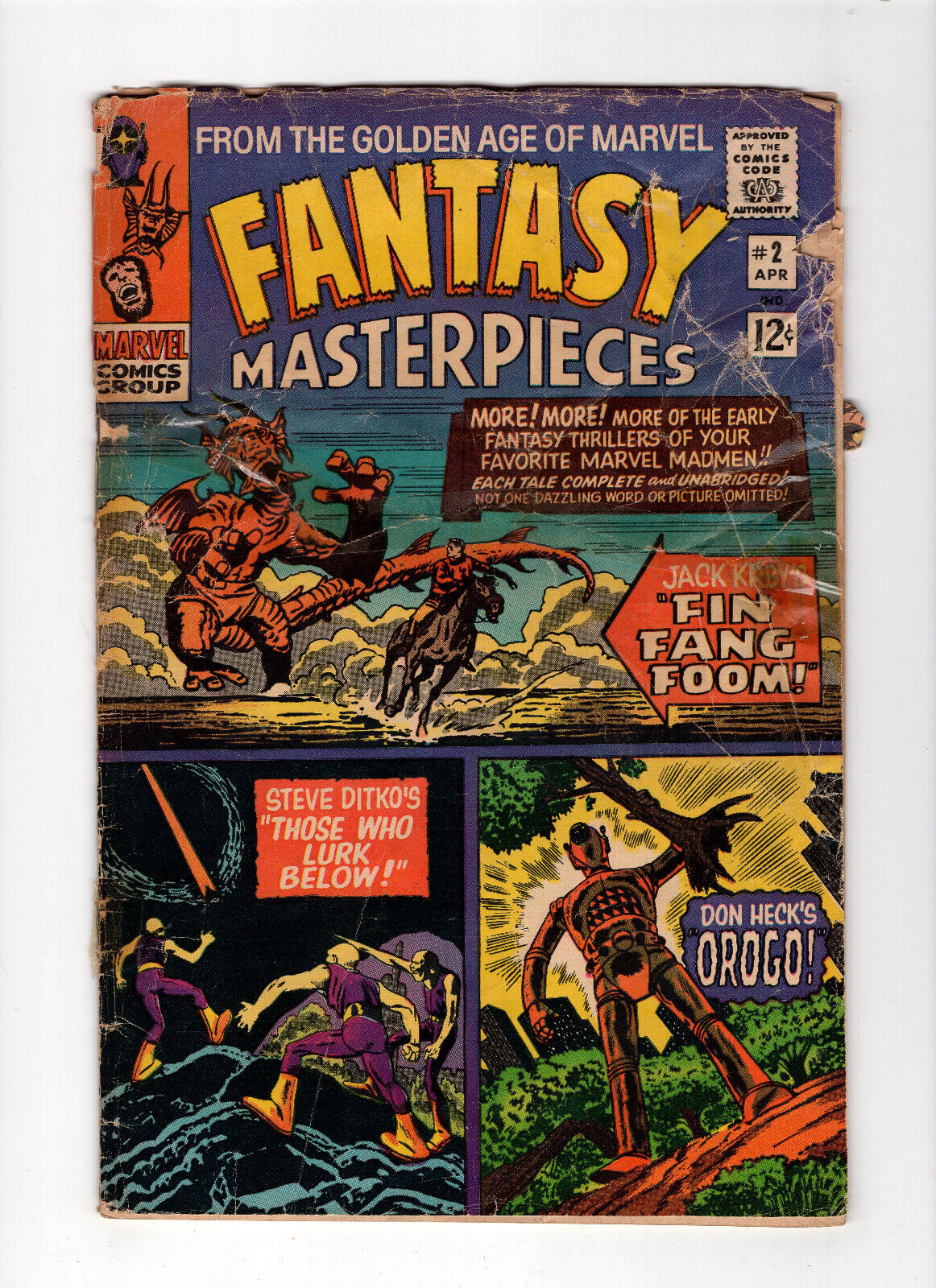 Fantasy Masterpieces #2 (1966, Marvel Comics) Low Grade