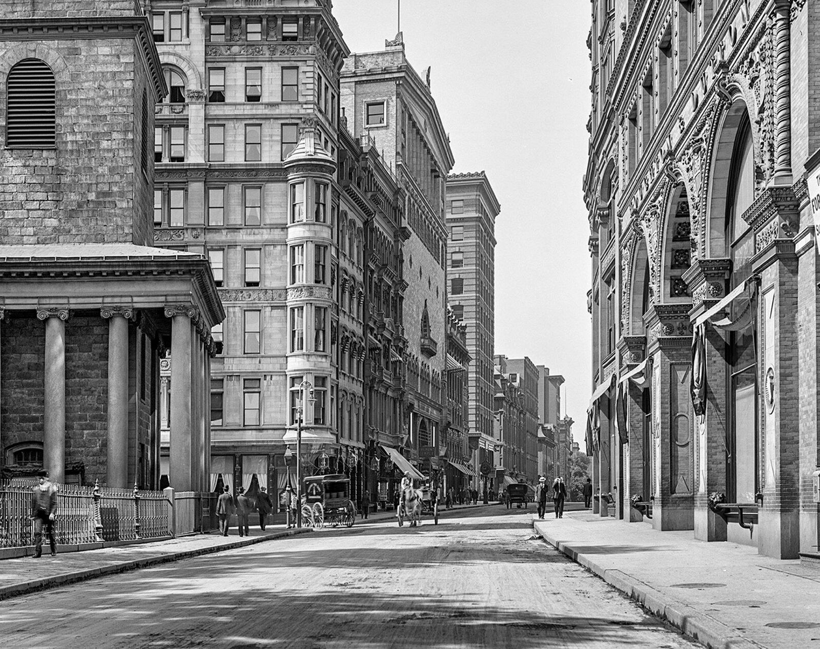 1906 Vintage BOSTON Street Scene 8.5x11 PHOTO  (184-J)
