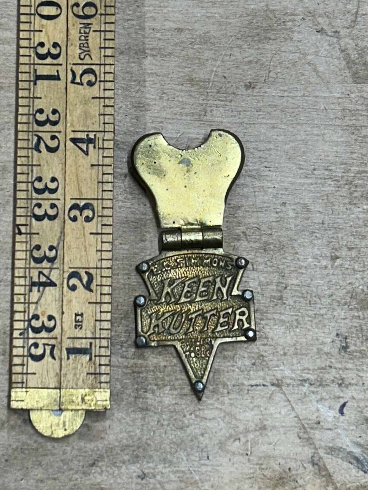 Vintage Keen Kutter Clasp for Tool Box/Roll- plate click into closing mechanism