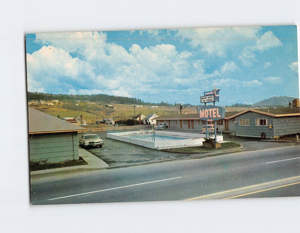 Postcard Cascade Motel Portland Oregon USA