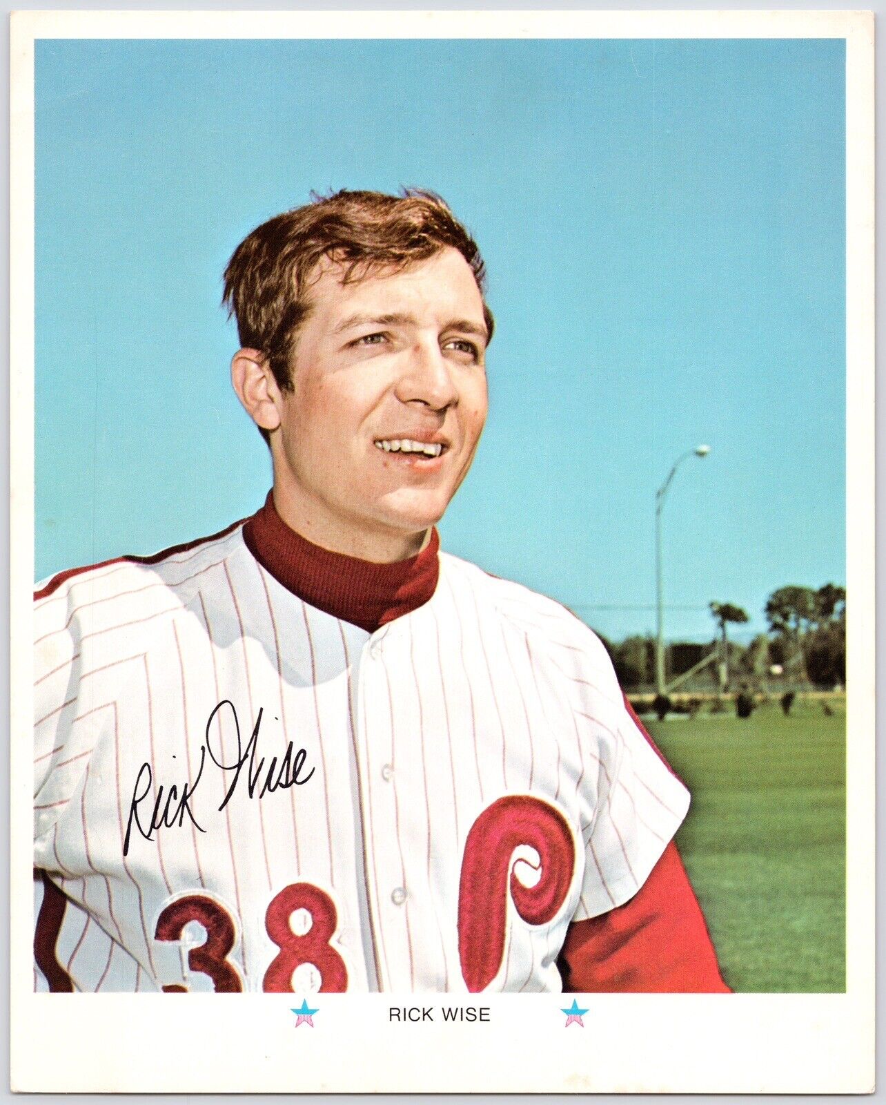 c1970s Phillies Pitcher~Rick Wise~Philadelphia Baseball Player~VTG ARCO Photo