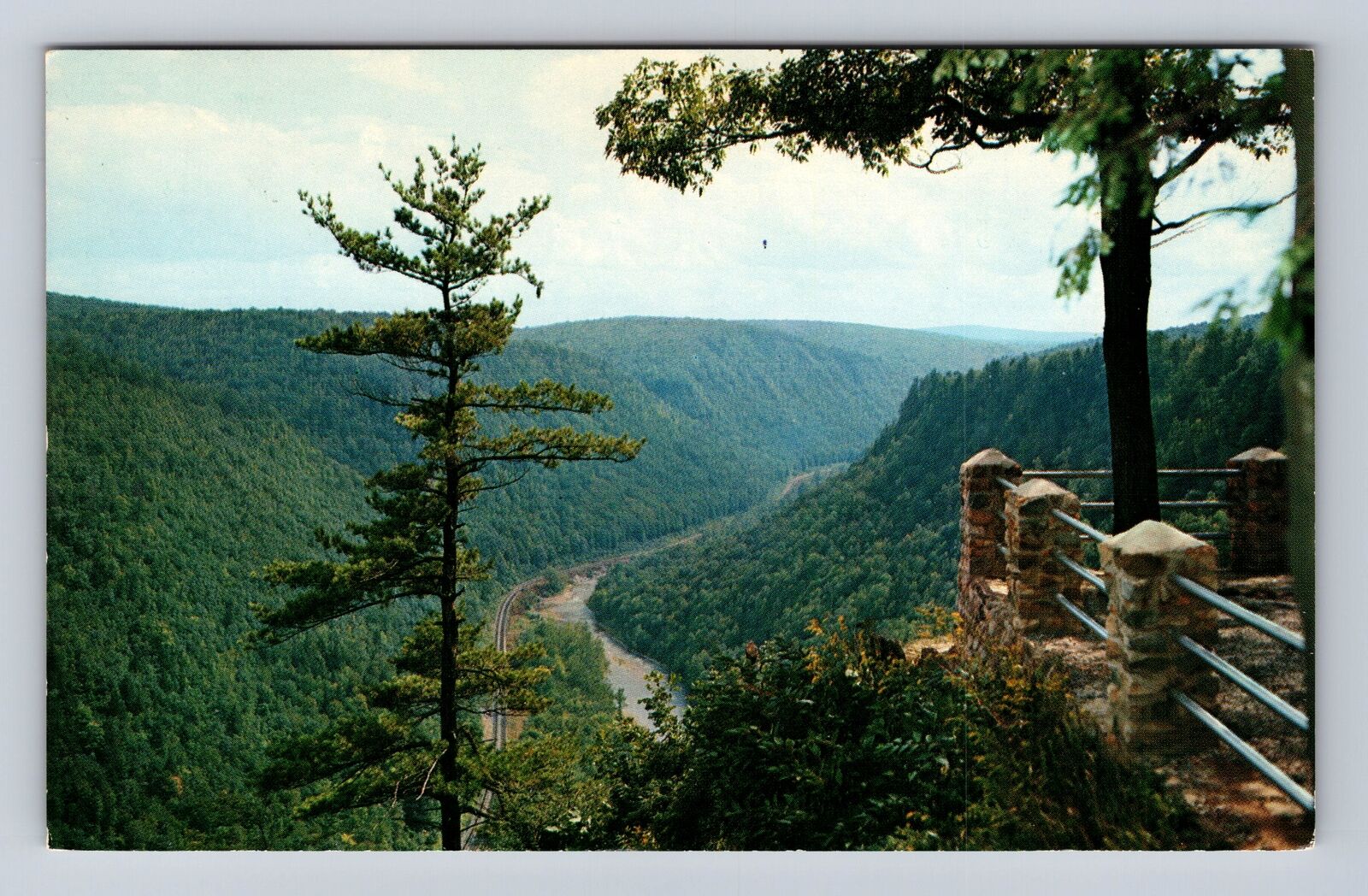 Colton Point State Park PA-Pennsylvania, South from Lookout Vintage Postcard