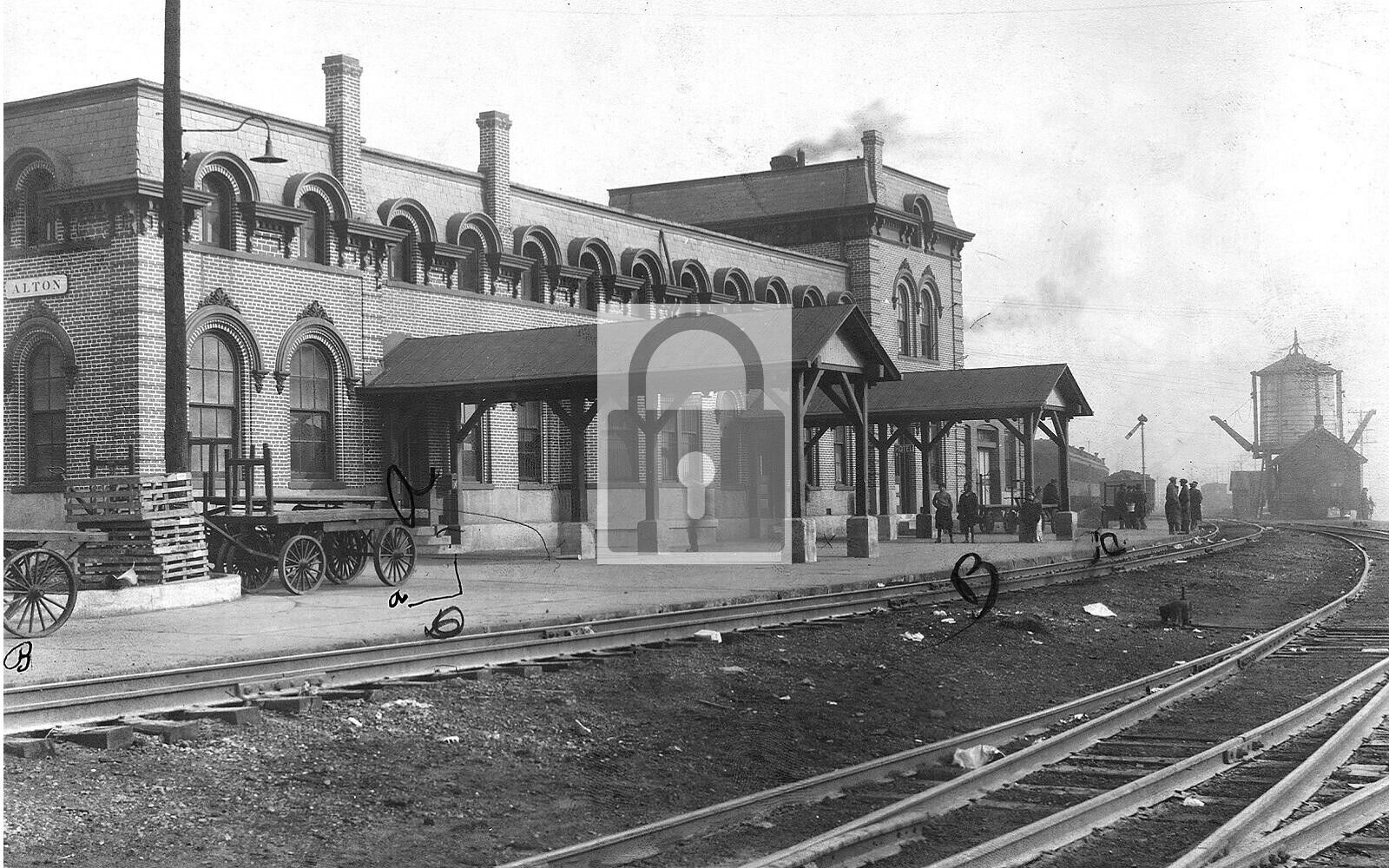 Railroad Train Station Depot Alton Illinois IL - 8x10 Reprint