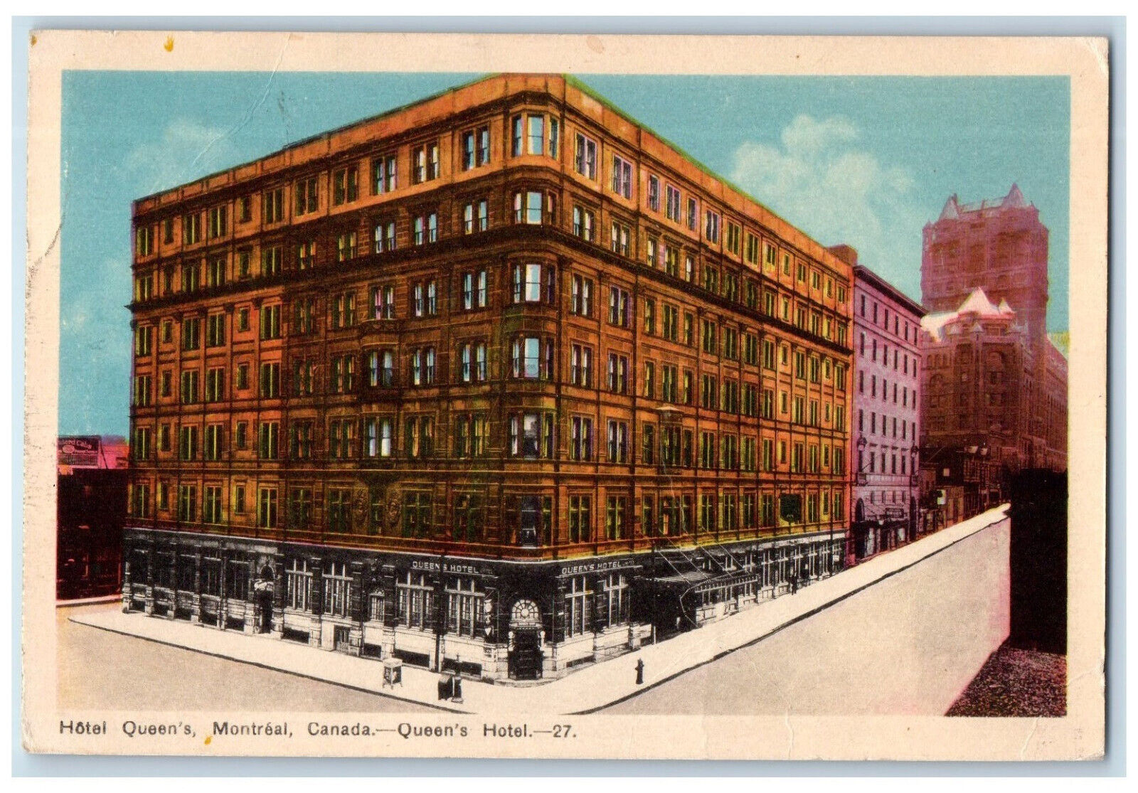 1952 Hotel Queen\'s Montreal Canada Queen\'s Hotel Vintage Posted Postcard