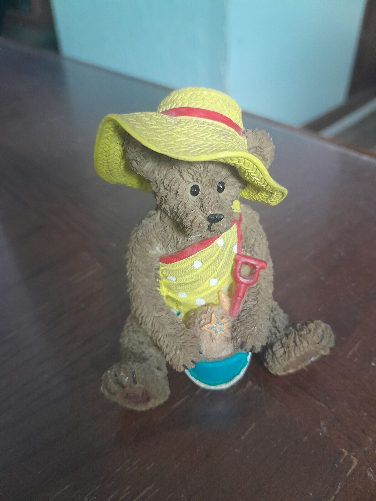 Boyds Bears & Friends Teddy  Wearing Yellow Swimming Suit with Yellow Hat No Box