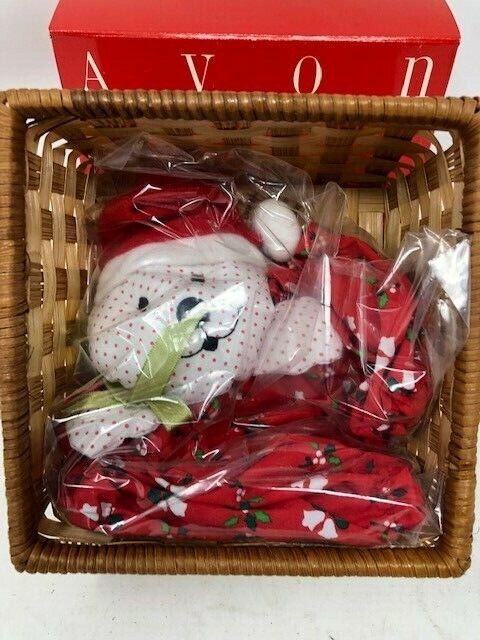 Vintage Avon Gift Collection Holiday Mouse Basket NEW NOS