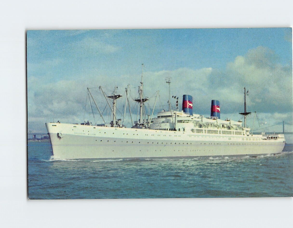 Postcard SS President Cleveland American President Lines