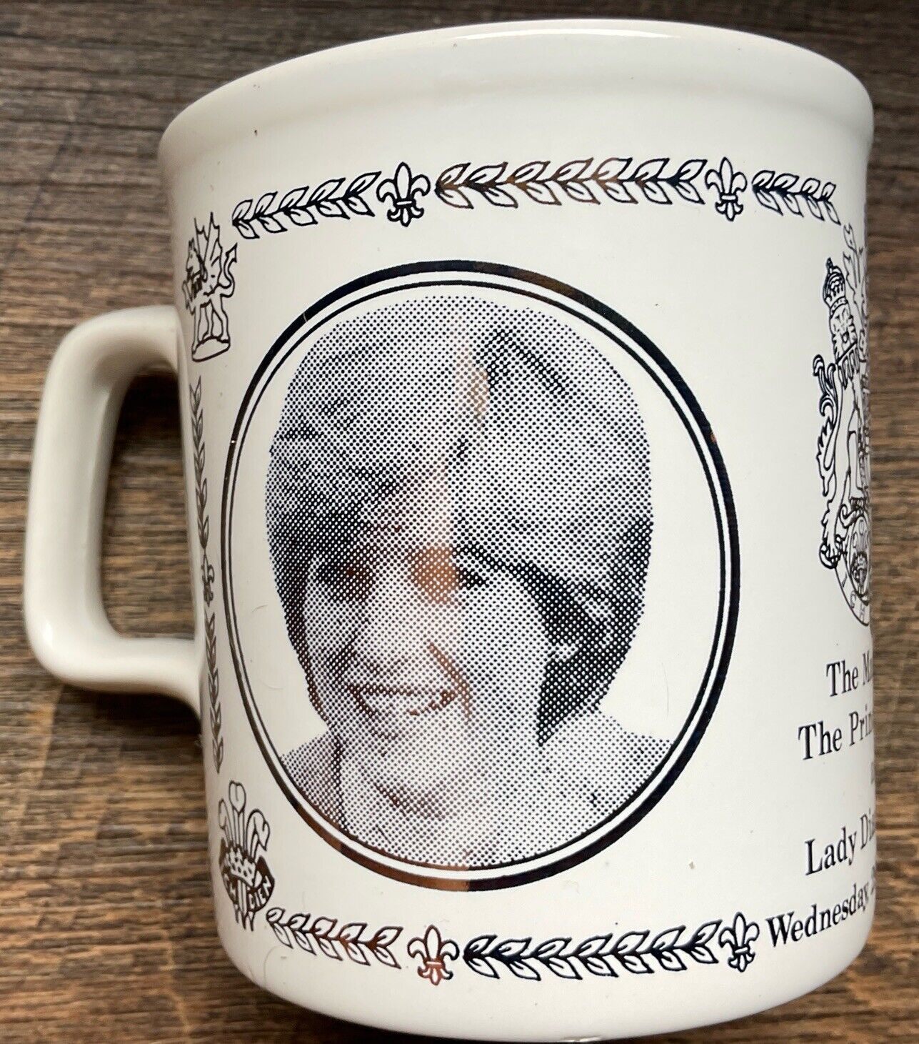 1981 Coffee Cup Marriage of Prince Charles of Wales Lady Diana Spencer Princess