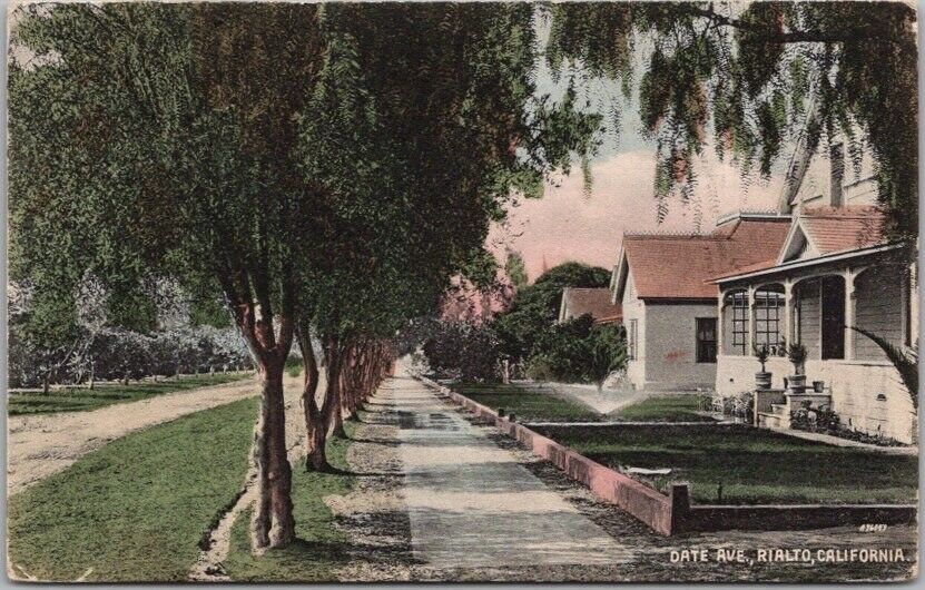 RIALTO San Bernardino California Hand-Colored Postcard 